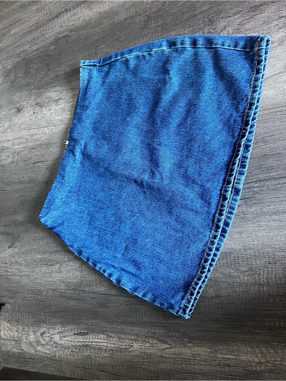 Meshki Blue Denim Mini Skirt